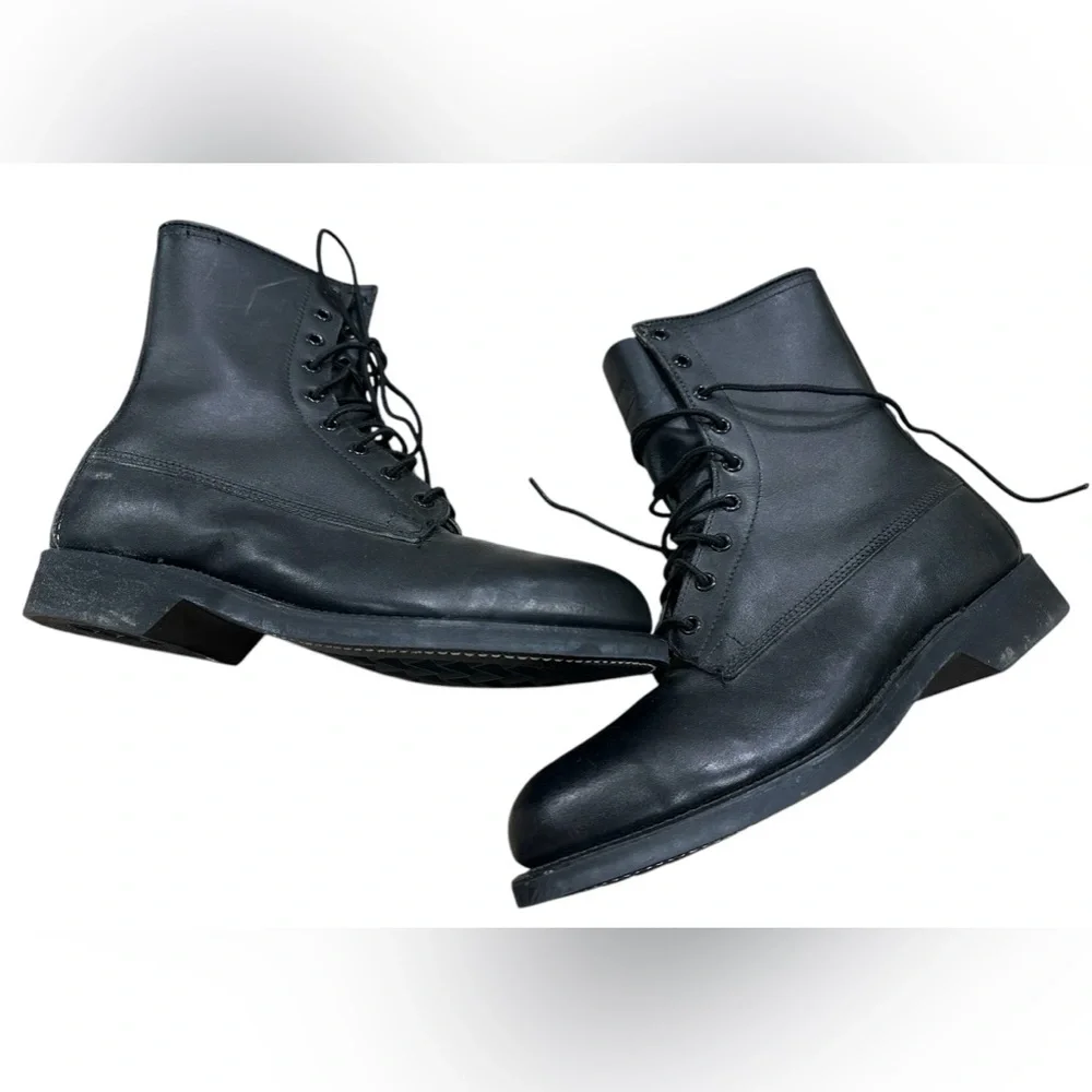 Vintage Biltrite ANSI Z-41 1990 Black Combat Steel Toe Military Boots Size 6M B5